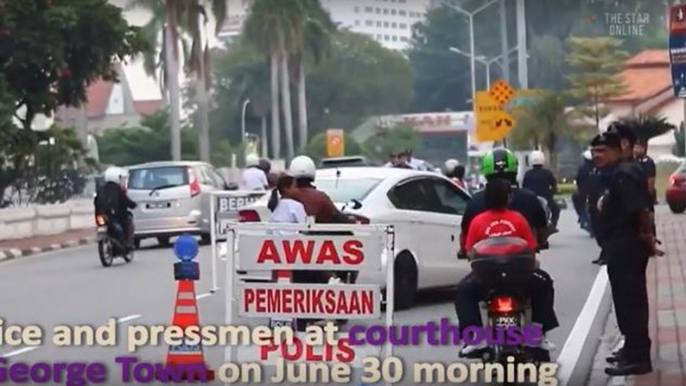 Pressmen, police stationed at George Town courthouse waiting LGE to be charged