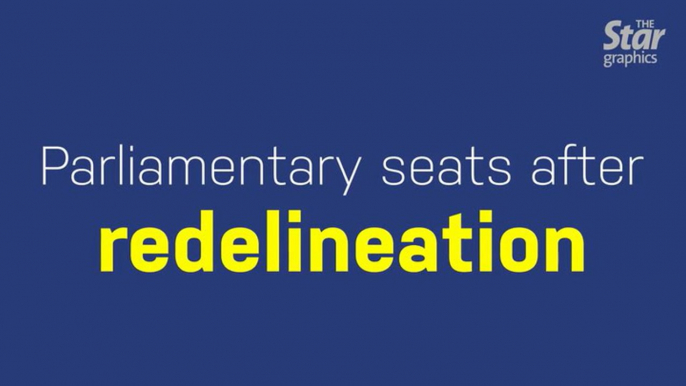 Parliamentary seats after redelineation