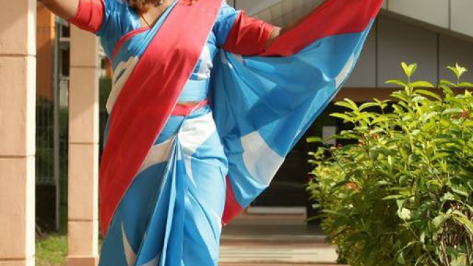 Anwar supporter turns PKR flags into saree