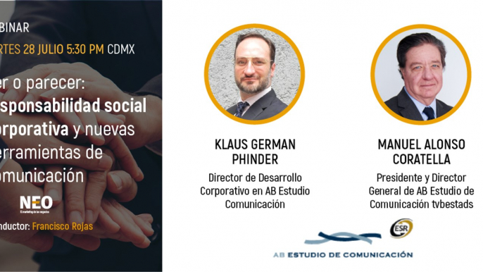 Webinar: Ser o parecer: Responsabilidad Social Corporativa y nuevas herramientas de comunicación