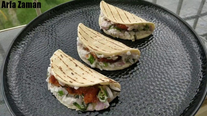 Chicken Mexican tacos Recipe - mini tacos Recipe -Tacos with Chicken filling - Snacks Recipe by Arfa