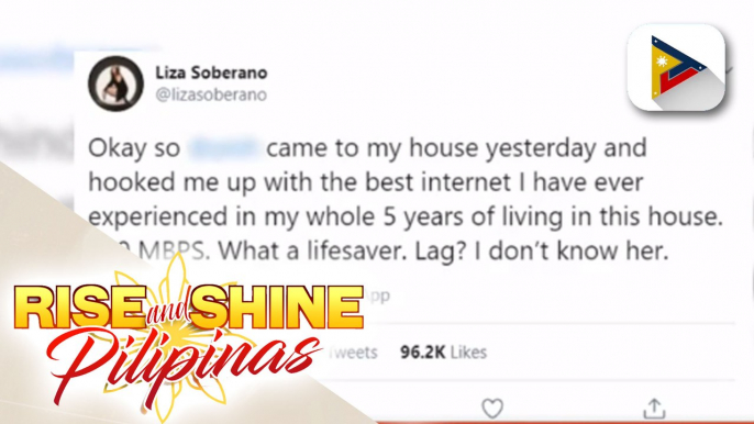 TALK BIZ: Liza Soberano at ilang celebrities, trending matapos mag-tweet tungkol sa kanilang internet connection