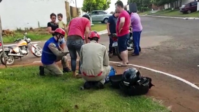 Corpo de Bombeiros atende vítima de acidente no Jardim Clarito