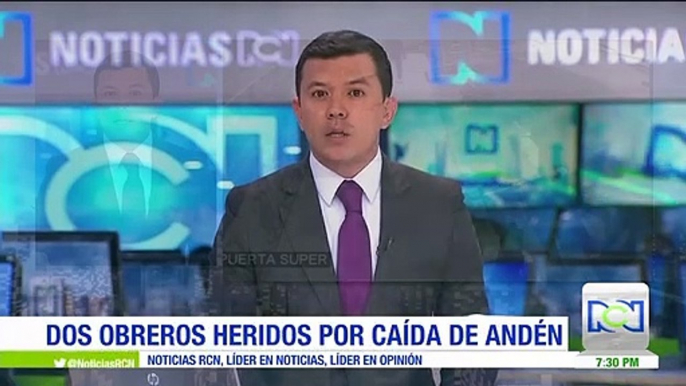 Dos obreros heridos en Barranquilla por caída de un anden sobre una excavación que realizaban