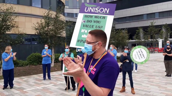 Scottish NHS Staff protest For Better Pay