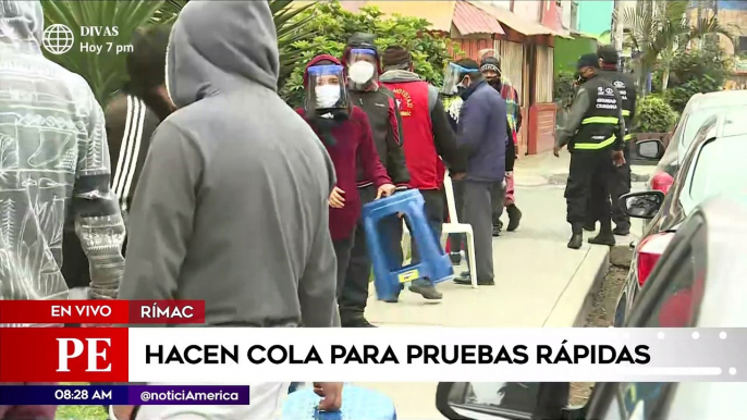 Forman largas colas en el Rímac para toma de pruebas rápidas de COVID-19 | Primera Edición (HOY)