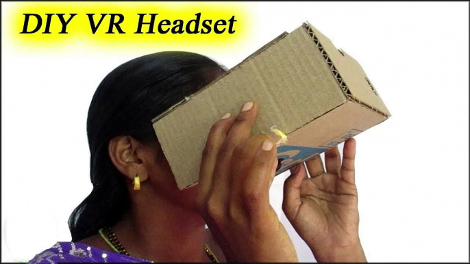 Easy DIY VR Headset | How to Make VR Headset with Cardboard | Homemade VR Headset	 | Cardboard Box Craft Ideas