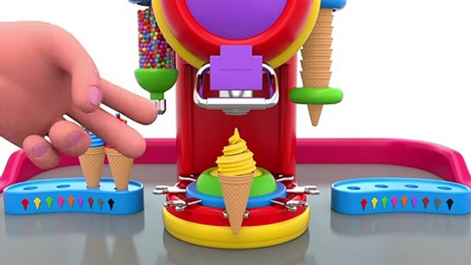 Learn Colors with 3D Soft Ice Cream for Children -Colours for Kids to Learn- Pinky and Panda Toys TV