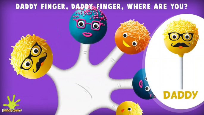 The Finger Family Cake Pop Family Nursery Rhyme - Cake Pop Finger Family Songs