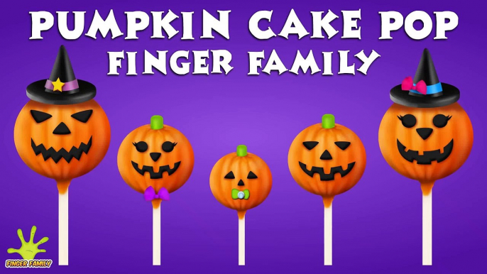 The Finger Family Pumpkin Cake Pop Family Nursery Rhyme - Halloween Finger Family Songs