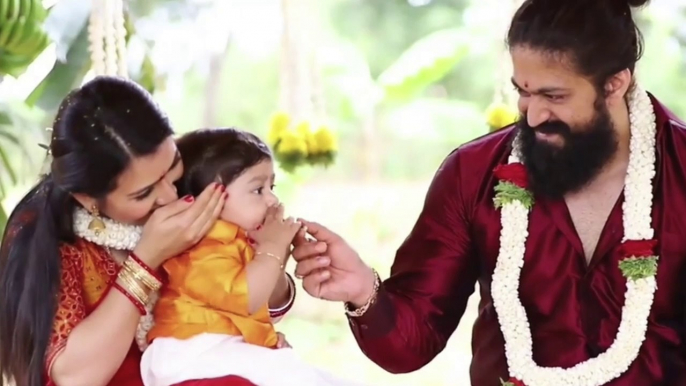 KGF Actor Yash And Radhika Pandit Name Their Son Yatharv, Share Glimpses Of Ceremony - Full Video