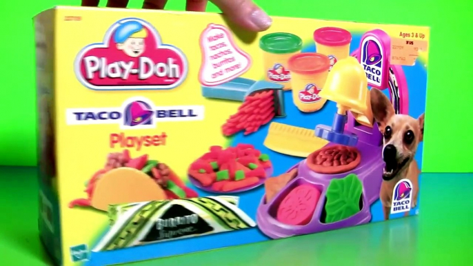 Play Doh Taco Bell Playset DIY Waffle Tacos Burritos Nachos Play Dough Food Meal Clay Toys