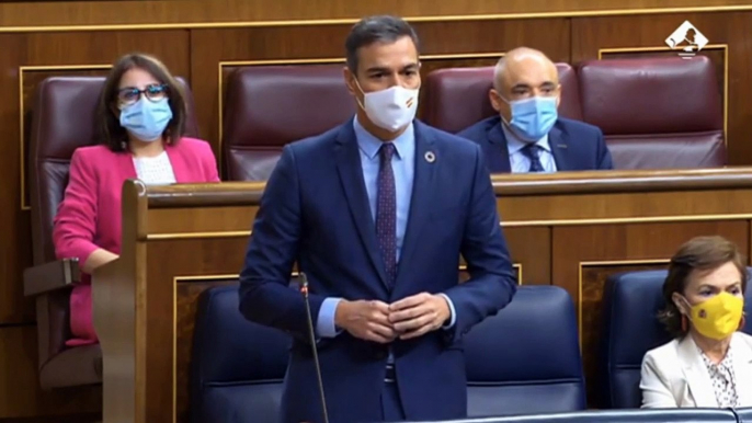 Sánchez, a Casado: "A diferencia del PP, Unidas Podemos sí cumple la Constitución"