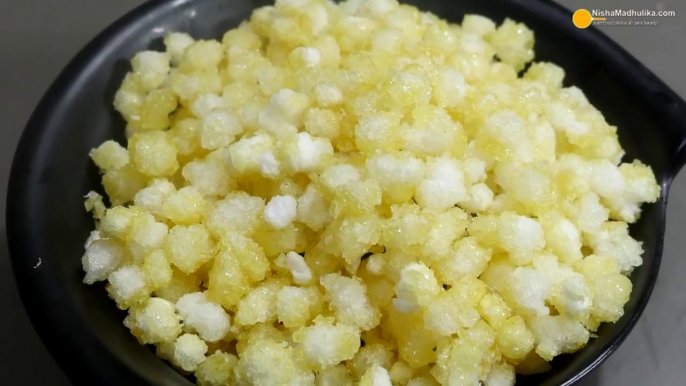 Sabudana Recipe - Caramalised Sago Pearls - Cruncy Sugar Coated Sabudana Recipe - Nisha Madhulika - Rajasthani Recipe - Best Recipe House