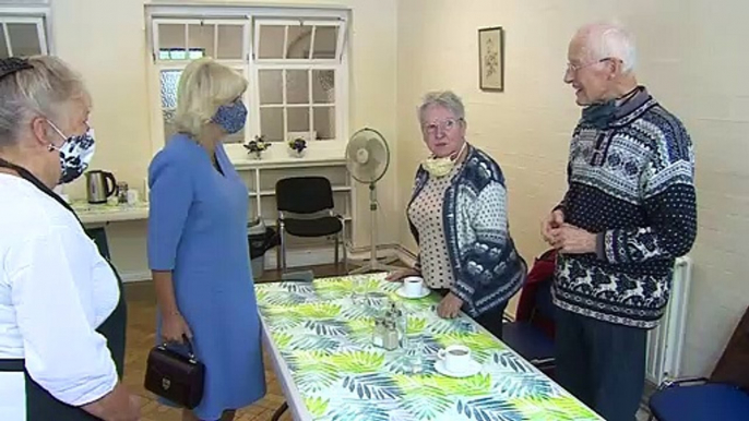 Duchess of Cornwall visits volunteers at community centre