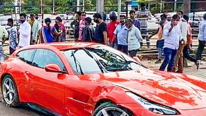 Overspeeding Ferrari kills pedestrian in Hyderabad, drunk driver held