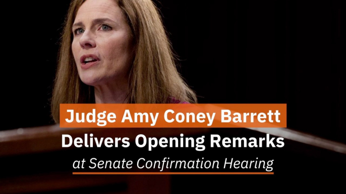 The Opening Remarks Of Amy Coney Barrett
