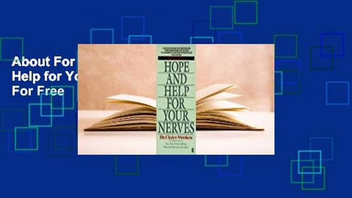 About For Books  Hope and Help for Your Nerves  For Free