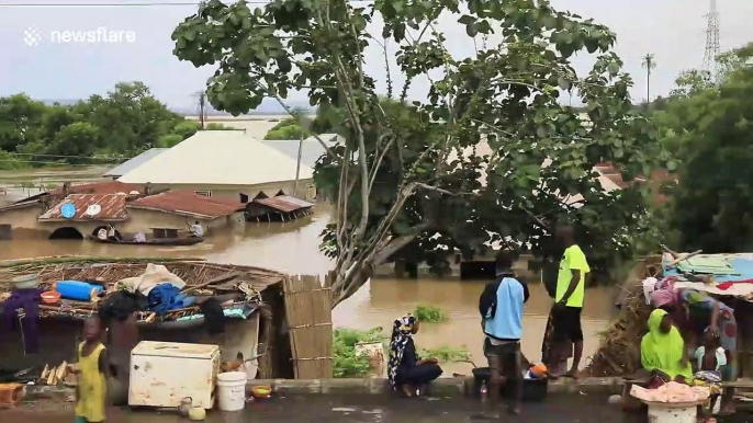 Flooding in river Niger leaves thousands of homes flooded in central Nigeria