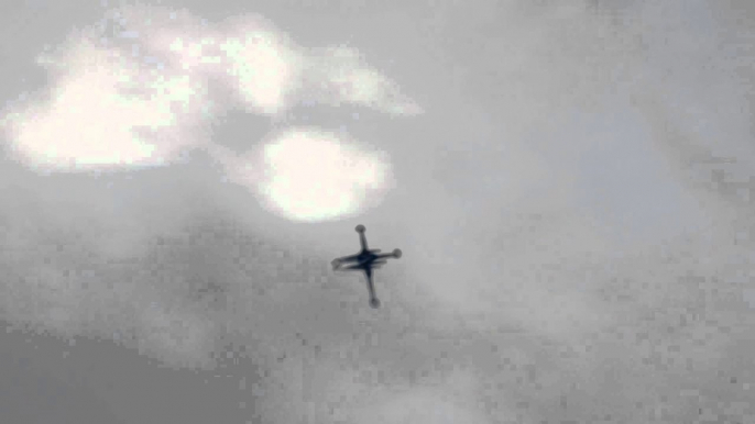 UFO Sightings Crucifix Shaped UFO! Apocalypse Sign from God, or Military Drone_ Jan 20, 2012