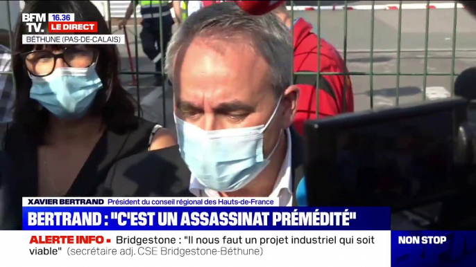 Xavier Bertrand promet "des années de procédure" si Bridgestone refuse d'investir aux côtés de l'État et de la région