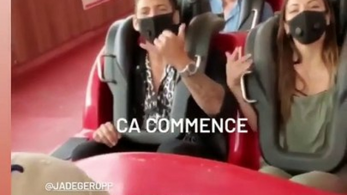 Rayane Bensetti au parc Asterix avec Denitsa Ikonomova.