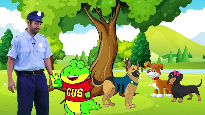 Ryan learns about Police Officers with Gus the Gummy Gator!!!