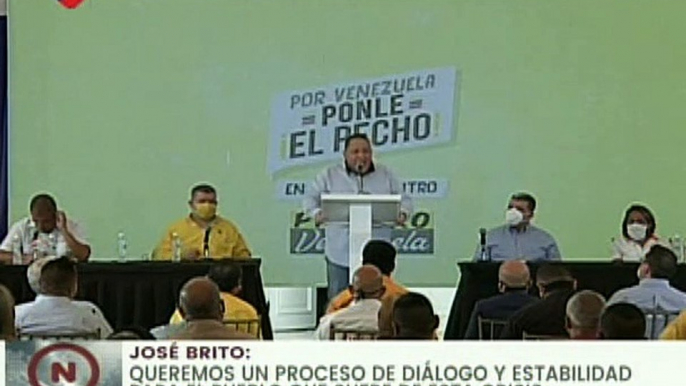 José Brito: Oposición extremista es la negación y no están conectados con la realidad del país