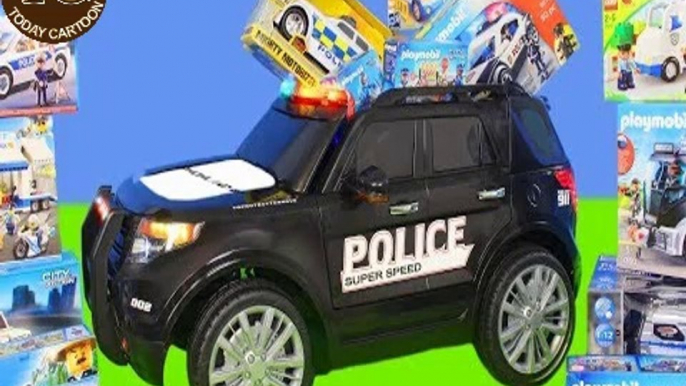 Police Cars: Ride on Toy Vehicles w/ Lego Construction Toys, Trucks & Car Surprise for Kids