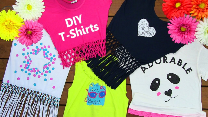 DIY Clothes! DIY 5 T-Shirt Crafts (T-Shirt Cutting Ideas and Projects with 5 Outfits)