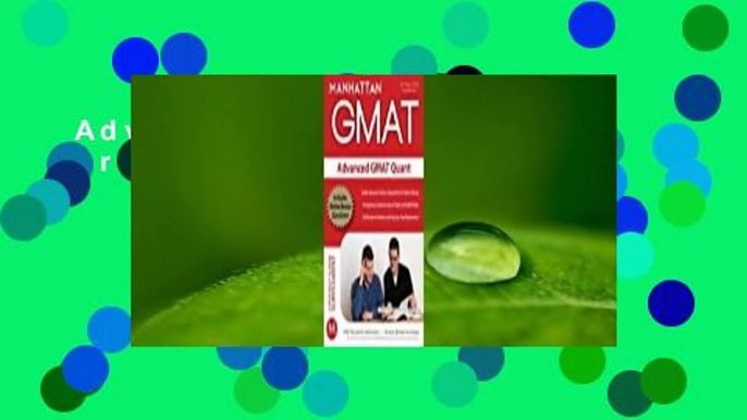 Advanced GMAT Quant  For Kindle