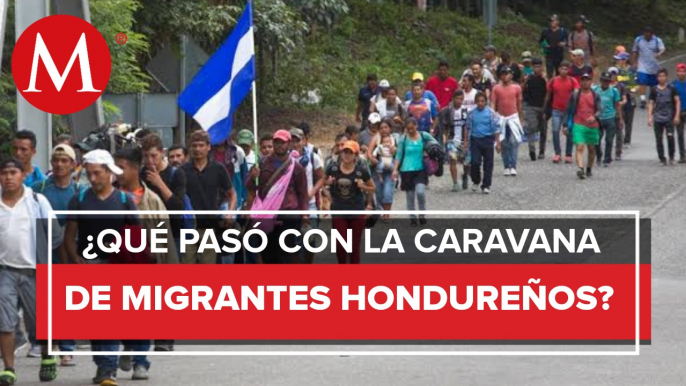 Migrantes hondureños en caravana intentan llegar a los EU atravesando territorio mexicano