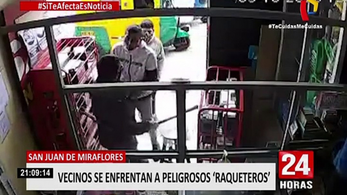 SJM: vecinos cansados de la delincuencia se enfrentan a peligrosos raqueteros