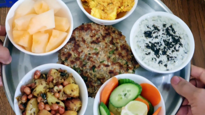 Navratri vrat Thali | Fast Thali Recipe | नवरात्रि व्रत का खाना