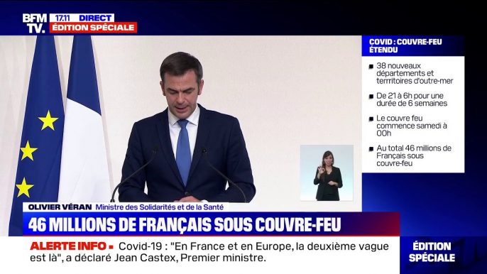 Olivier Véran: "C'est en particulier chez les personnes âgées, au-delà de 65 ans, que la dynamique épidémique semble la plus forte depuis quelques jours"