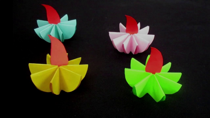 DIY Paper Diya for Diwali | Art and Craft Ideas for Diwali Decoration | Paper Diya Making At Home | Diwali Decoration Ideas for Home with Paper