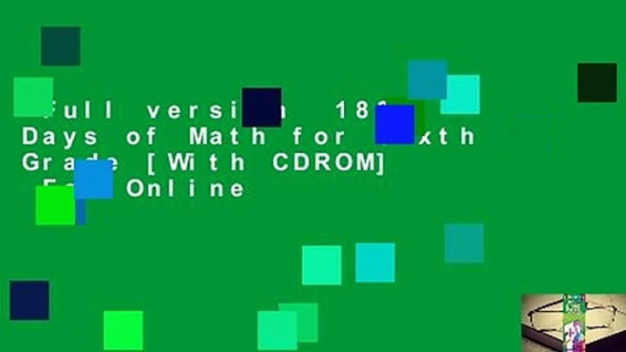 Full version  180 Days of Math for Sixth Grade [With CDROM]  For Online