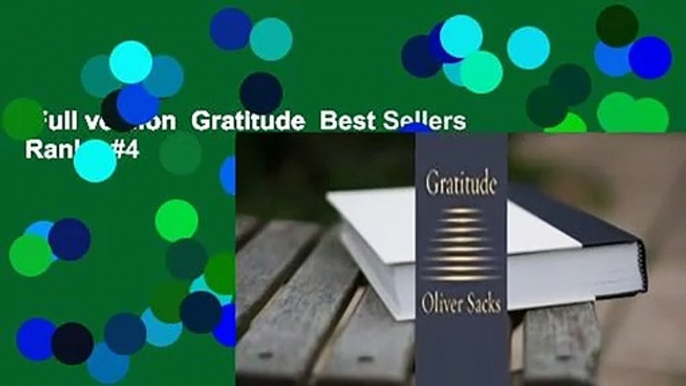 Full version  Gratitude  Best Sellers Rank : #4