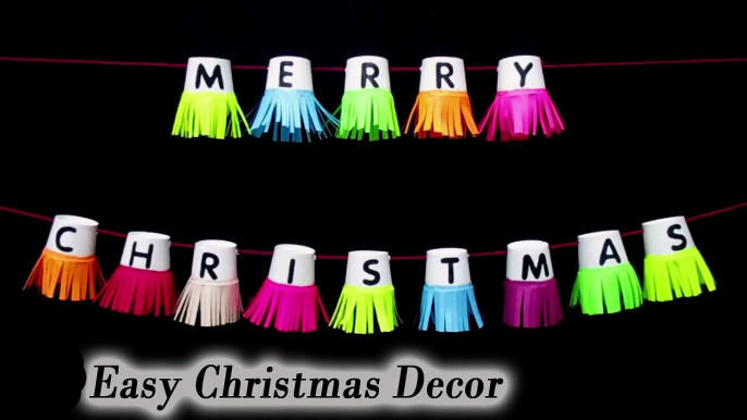 Easy Paper Cup Garland for Christmas | DIY Christmas Garland Ideas | Paper Cup Christmas Crafts | Christmas Decor Ideas 2020