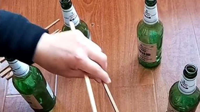 Amazing and cool tricks on bottle , cool tricks on wine bottle