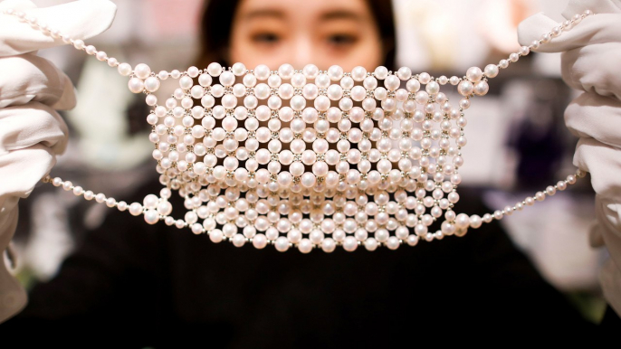 Coronavirus masks featuring diamonds and pearls sell for nearly US$10,500 each in Japan