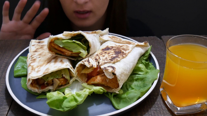 ASMR Chicken Tortilla Wraps MUKBANG (EXTREME CRUNCH) NO TALKING  AGNES ASMR