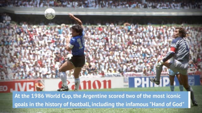 FOOTBALL: FIFA World Cup: Hand of God - Maradona's defining moment