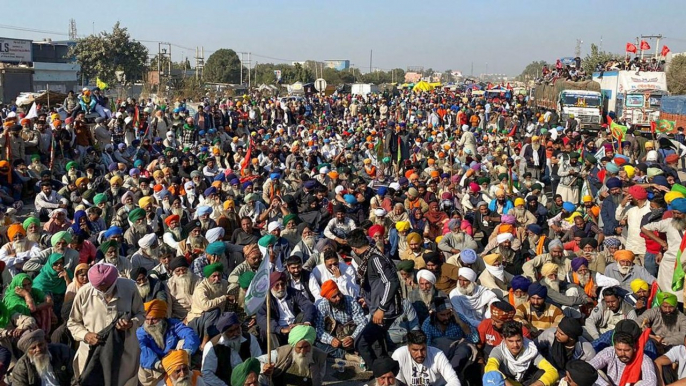 Farmers gathered at Burari Ground, report from ground zero