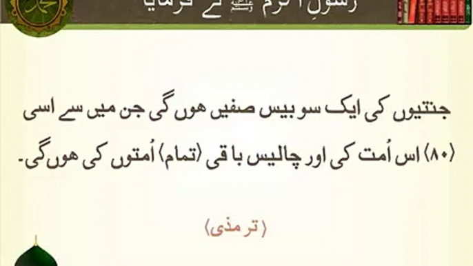 Ahl-e- Jannat ki 120 Safen | HD Islamic | Nabi (S.A.W) ka Farman | Hadees