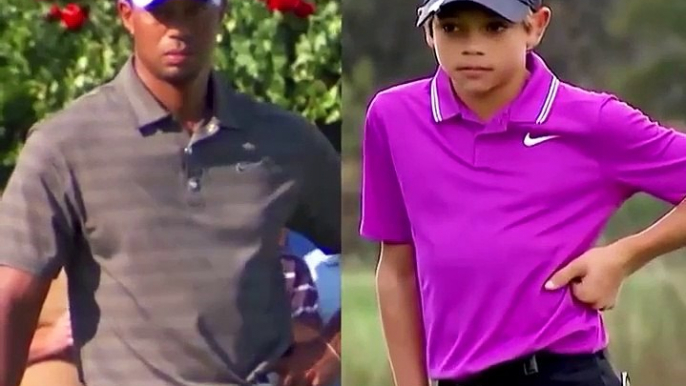 Mimétisme incroyable entre Tiger Woods et son fils Charlie !