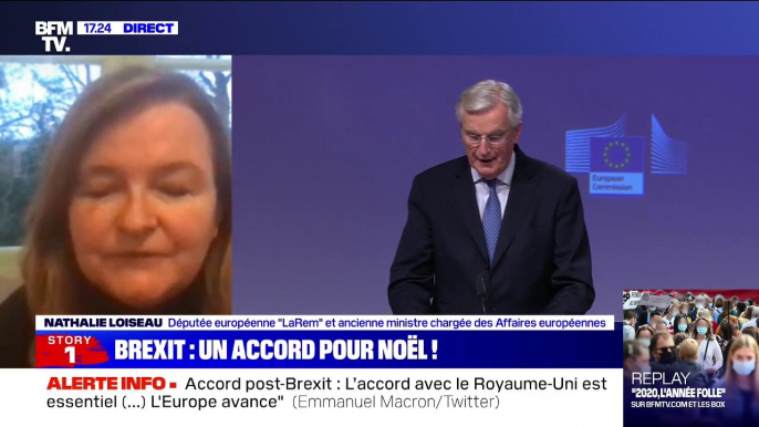 Accord post-Brexit: pour Nathalie Loiseau, députée européenne LaRem, "il était temps"