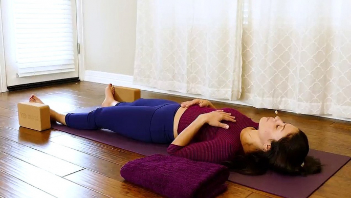 Gentle Yoga for Sleep, Relaxation, Pain Relief, Beginners Restorative Stretch Class 30 Mins