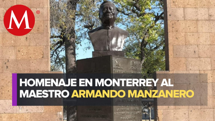 En Monterrey se colocó un busto en honor a Armando Manzanero en plaza de los Compositores,