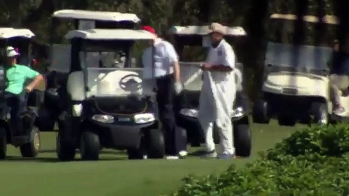 Trump goes GOLFING on Sunday morning